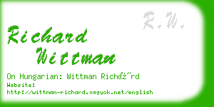 richard wittman business card